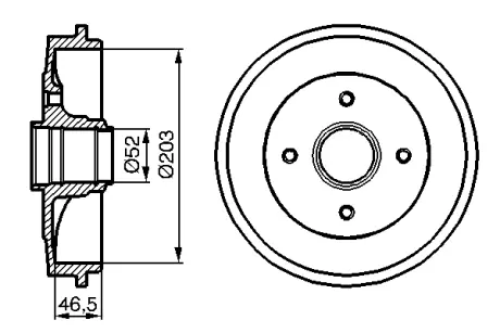 Тормозной барабан BOSCH 0986477127