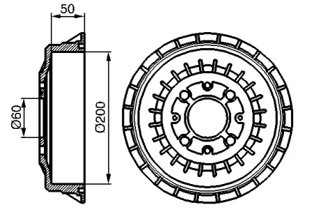 Тормозной барабан BOSCH 0986477146