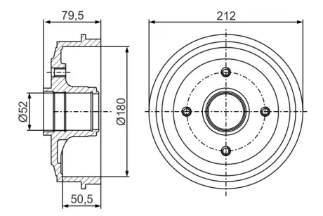 Тормозной барабан BOSCH 0986477153