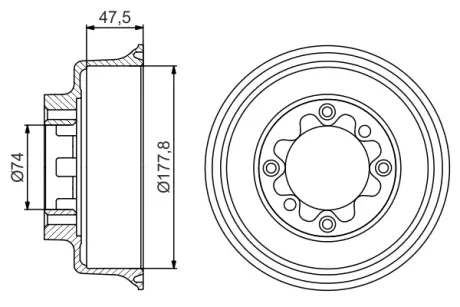 Тормозной барабан BOSCH 0986477154
