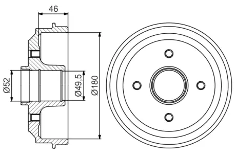 Тормозной барабан BOSCH 0986477155