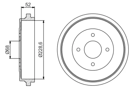 Тормозной барабан BOSCH 0986477158