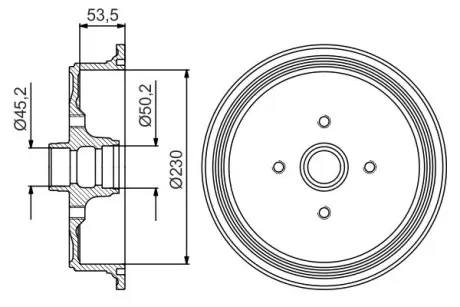 Тормозной барабан BOSCH 0986477160