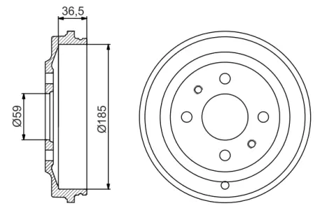 Тормозной барабан BOSCH 0986477161