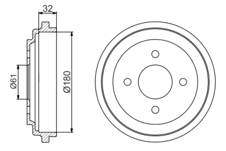 Тормозной барабан BOSCH 0986477164