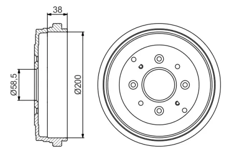 Тормозной барабан BOSCH 0986477174