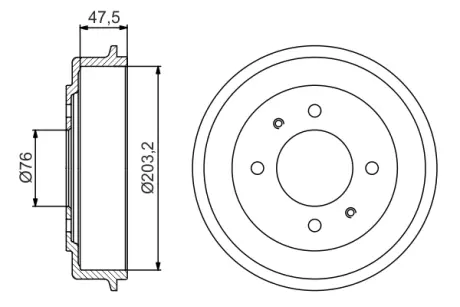 Тормозной барабан BOSCH 0986477180