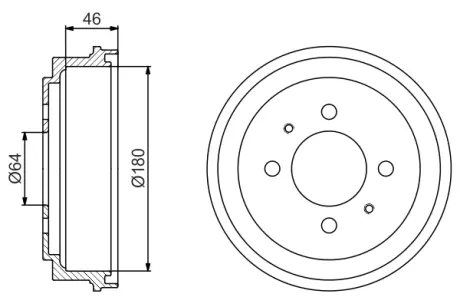 Тормозной барабан BOSCH 0986477186