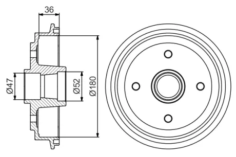 Тормозной барабан BOSCH 0986477187