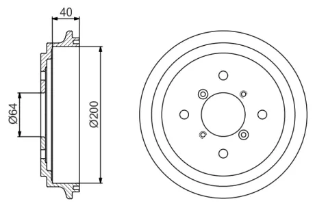 Тормозной барабан BOSCH 0986477188