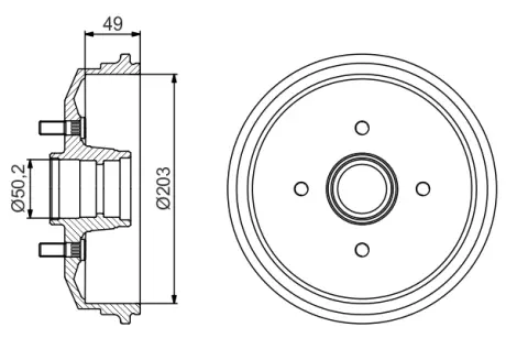 Тормозной барабан BOSCH 0986477190