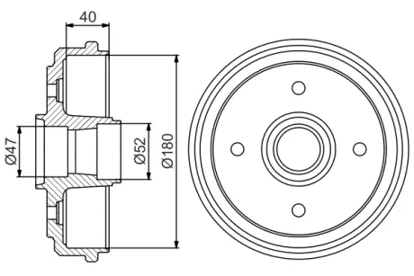 Тормозной барабан BOSCH 0986477192