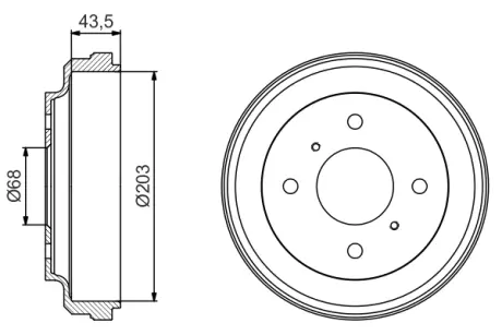 Тормозной барабан BOSCH 0986477198