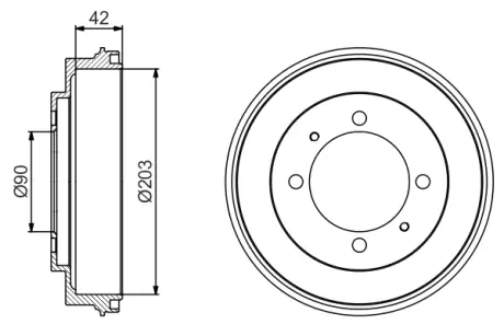 Тормозной барабан BOSCH 0986477202