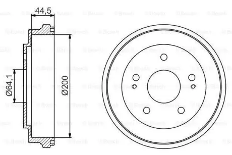 Тормозной барабан BOSCH 0986477209