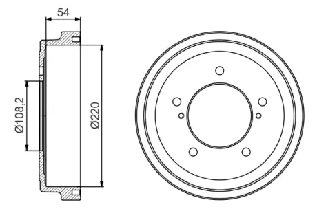 Тормозной барабан BOSCH 0986477213