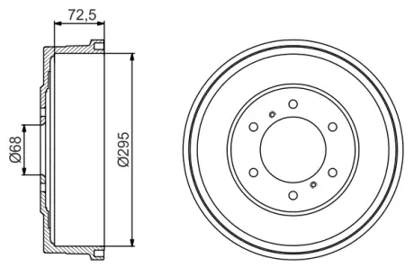 Тормозной барабан BOSCH 0986477215