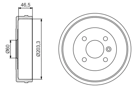 Тормозной барабан BOSCH 0986477221
