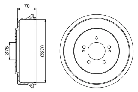 Тормозной барабан BOSCH 0986477222