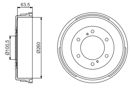 Тормозной барабан BOSCH 0986477223