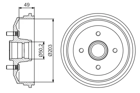 Тормозной барабан BOSCH 0986477226
