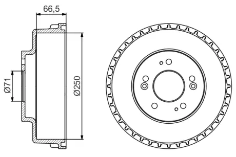 Тормозной барабан BOSCH 0986477228