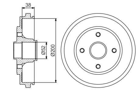 Тормозной барабан BOSCH 0986477229