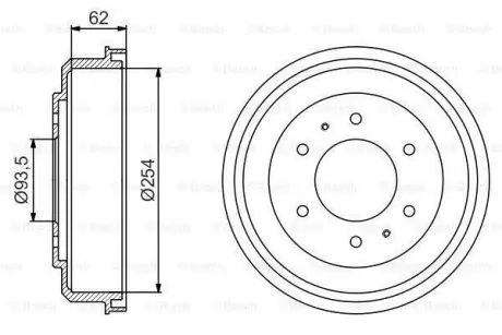 Тормозной барабан BOSCH 0986477237