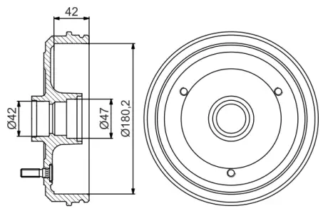 Тормозной барабан BOSCH 0986477243