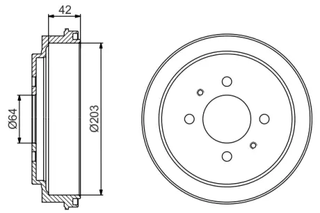 Тормозной барабан BOSCH 0986477246