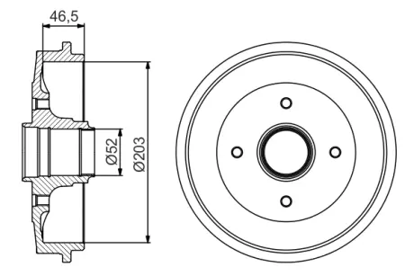Тормозной барабан BOSCH 0986477253