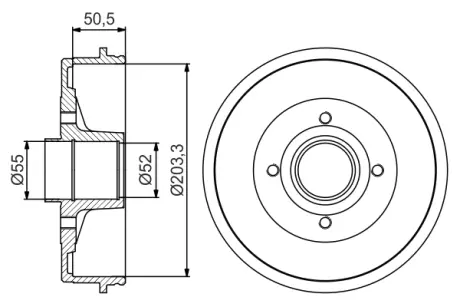 Тормозной барабан BOSCH 0986477254