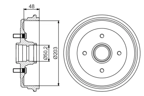 Тормозной барабан BOSCH 0986477258