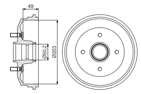 Тормозной барабан BOSCH 0986477259