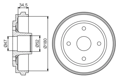 Тормозной барабан BOSCH 0986477263