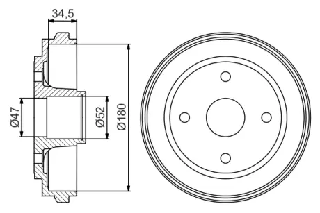 Тормозной барабан BOSCH 0986477264