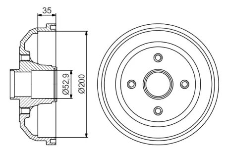 Тормозной барабан BOSCH 0986477265