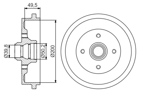 Тормозной барабан BOSCH 0986477267