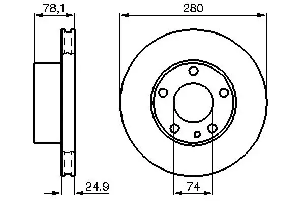 Тормозной диск BOSCH 0986478049 (фото 1)