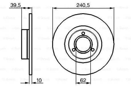 Тормозной диск BOSCH 0986478051