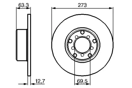 Тормозной диск BOSCH 0986478055