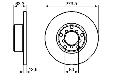 Тормозной диск BOSCH 0986478057