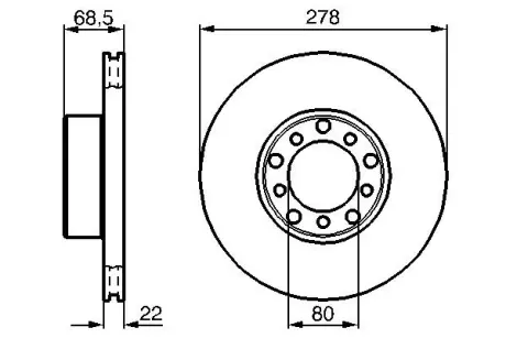 Тормозной диск BOSCH 0986478061