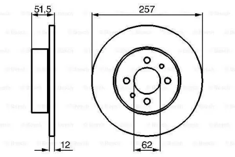 Тормозной диск BOSCH 0986478066