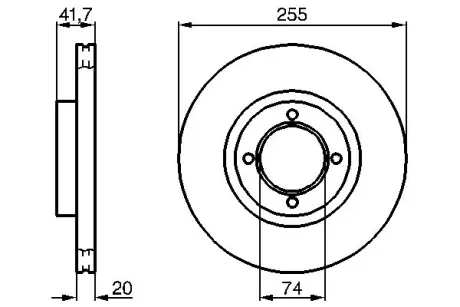 Тормозной диск BOSCH 0986478106