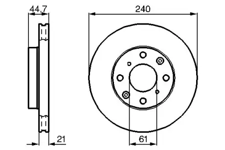Тормозной диск BOSCH 0986478115