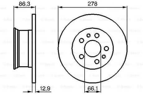 Тормозной диск BOSCH 0986478135