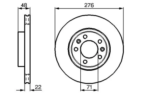 Тормозной диск BOSCH 0986478140