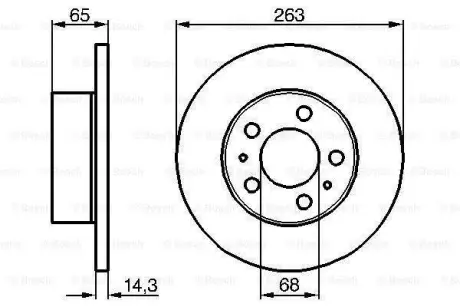 Тормозной диск BOSCH 0986478144