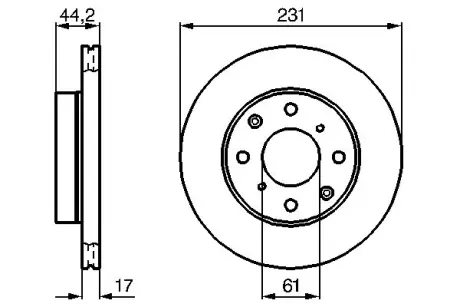 Тормозной диск BOSCH 0986478203
